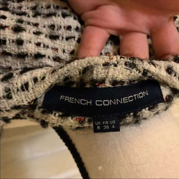 EUC 🥰 French Connection cropped Tweed Blazer US S - Picture 5 of 9